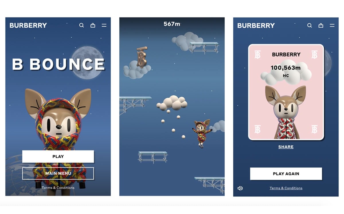 Burberry lanciert sein erstes Online-Spiel 'B Bounce'